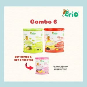 (Combo Pack Of 6) Erio Organic Baby Cereal With Probiotic – Ancient Grains (200g x 6)