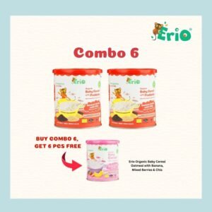 (Combo Pack Of 6) Erio Organic Baby Cereal With Probiotic – Ancient Grains with Chia (200g x 6)