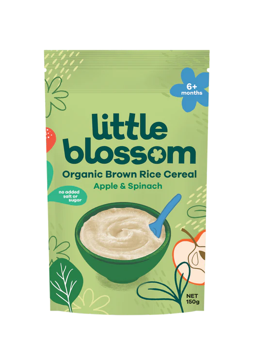 Organic Brown Rice Cereal | Apple & Spinach