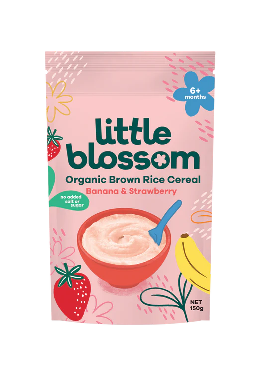 Organic Brown Rice Cereal | Banana & Strawberry