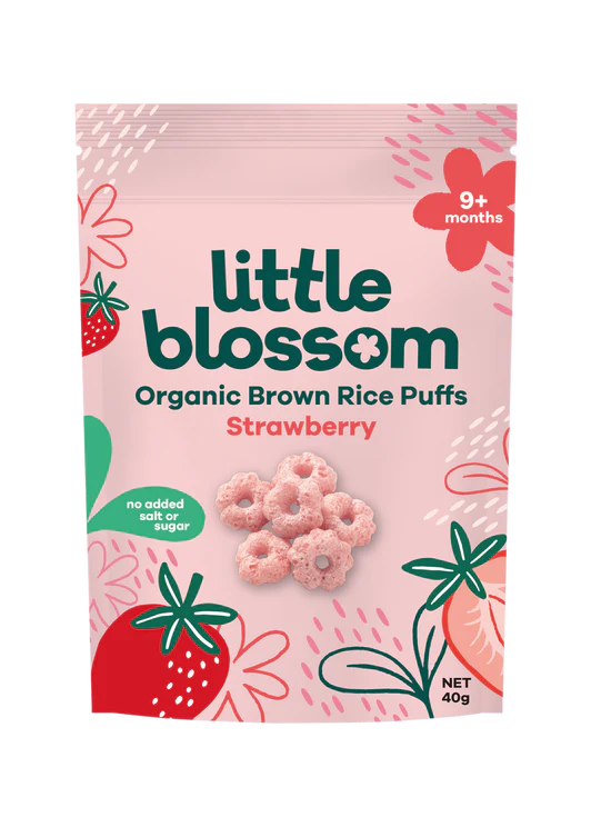 Organic Brown Rice Puffs | Strawberry